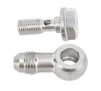 Keenso M8x1.0 Banjo, Stainless Steel High Load Capacity with Washers, for Various Plumbing Systems and Car Models