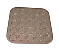 Keenso Macaron Top Bakeware Pan Carbon Steel No Sticking Even Heating Muffin Tray Baking Mold, 1 Piece for Baking Variety Desserts (25 Hole)
