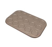 Keenso Macaron Top Bakeware Pan Carbon Steel No Sticking Even Heating Muffin Tray Baking Mold, 1 Piece for Baking Variety Desserts (15 Hole)
