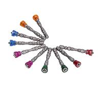 Keenso Magnetic Circle Bit Set 10Pcs Durable Color Driver Bits for Electric Screwdrivers Pneumatic Drills Alloy Steel