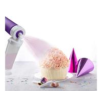 Keenso Manual Cake Airbrush Pump Cream Decoration Sprayer Cake Decorating Tools for Family Store, Store Baking Plastic 24.5 * 12cm 1*Manual Airbrush Pump for Dessert Making Lovers (Purple)