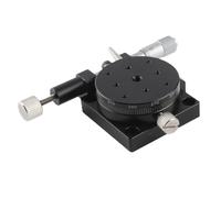 Keenso Manual Rotation Stage, Precision Sliding Bearing Table R38 (1.5"x0.8"), Adjustable for Laboratory Positioning For Optics & Lab Equipment