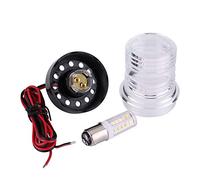Keenso Marine Boat Light Yacht Navigation LED Light, All Round 360°12V White Waterproof Round LED Light Light Lamp Arch Lights Cockpit Lights Portable Boat/Yacht Spare Parts