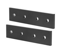 Keenso Mechanical Strong Aluminum Alloy Flat Straight Brackets, 2 Percent for the Construction of Furniture, 4 Hole Connection Panels for Fastening Tables, Chairs, Beds, Aluminum, Fastening Elements
