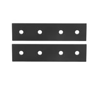 Keenso Mechanical Strong Aluminum Alloy Flat Straight Brackets, 2 Percent for the Construction of Furniture, 4 Hole Connection Panels for Fastening Tables, Chairs, Beds, Aluminum, Fastening Elements