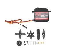 Keenso Metal Gear Digital Servo, 180° Rotation Angle, 25T Servo Horn Compatible with 1/8 1/10 1/12 RC Car Boat Robot Truck (24KG)