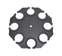 Keenso Microphone Stand Carbon Steel Silicone Lined 3.6cm Universal Mic Holder for Home Studio Stage Wall Mount Storage Rack (8 Hole)