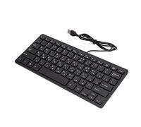 Keenso Mini USB Interface Keyboard with 78 Keys, Sturdy and Durable Plug and Play for Laptop/Desktop, ABS Material, Suitable for Office Home Use (Russian)