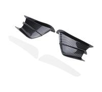 Keenso Motorcycle Fairing Wing, ABS Material Universal Self Adhesive Carbon Fiber Look Aerodynamic Side Winglets, with 3D Curved Design for All Motorcycles
