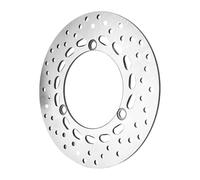 Keenso Motorcycle Front Brake Disc, 230mm 3 Hole Alloy Steel Replacement with Perforations for NMAX155 NMAX125 2017 2024 Models