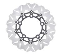 Keenso Motorcycle Front Wheel Brake Disc Rotor, 267mm Floating Disc Stainless Steel with Wavy Heat Dissipation Holes, Replacement for 2021 2024 (Black)