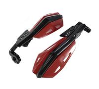 Keenso Motorcycle Hand Guard, ABS Plastic 22mm 7 8in Handlebar Protector with Aerodynamic Design and Two Color Overlay, for Indian Victory (Dark Red)