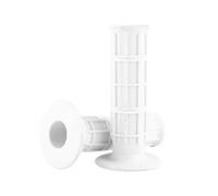 Keenso Motorcycle Handlebar Grips, 1 Pair 22mm/24mm 7/8 Inch Universal Rubber Motorcross Handle Grips Anti Slip Motorbike Handlebar Grips Hand Grips(White)