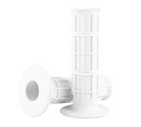 Keenso Motorcycle Handlebar Grips, 1 Pair 22mm 7/8 Inch Universal Rubber Motorcross Handle Grips Anti Slip Motorbike Handlebar Grips Hand Grips(White)