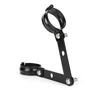 Keenso Motorcycle Headlight Bracket, CNC Aluminum Fork Mount Clamp Adjustable Universal Fit, with Pivot Function for Relocation, for Cruiser Cafe Racer Streetfighter 34 41 51 61mm Forks (41-51mm)