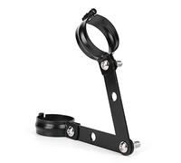 Keenso Motorcycle Headlight Bracket, CNC Aluminum Fork Mount Clamp Adjustable Universal Fit, with Pivot Function for Relocation, for Cruiser Cafe Racer Streetfighter 34 41 51 61mm Forks (34-41mm)