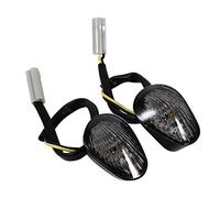 Keenso Motorcycle LED Turn Lights, 1 Pair Motorcycle Indicators Amber Turn Indicator Lamp Flush Mount for Y amaha R1 R6 R6S(Smoke)