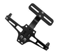Keenso Motorcycle License Plate Bracket Motorcycle Eliminator Kit Aluminum Alloy Adjustable License Plate Holder with CNC Machining for Universal Fit (Black)
