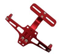 Keenso Motorcycle License Plate Bracket Motorcycle Eliminator Kit Aluminum Alloy Adjustable License Plate Holder with CNC Machining for Universal Fit (Red)