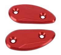 Keenso Motorcycle Mirror Eliminators Cap Aluminium Alloy Mirror Block Off Plate 2PCS Covers Empty Holes Easy Install Fit for CBR1000RR 2020 2021 2022 2023 (Red)