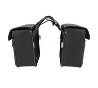 Keenso Motorcycle Saddlebags, PU Leather 7.4L Storage Side Bags with Plastic Lining for Shape Keeping, Universal Fit for Roadster Street 500 Street 750 Indian