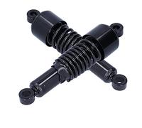 Keenso Motorcycle Shock Absorbers Pair 10.5in Stainless Steel Damper | Adjustable Spring Suspension Strut, Rust Resistant Durable Black, Fits XL883 Models, Comfortable Ride on Rough Roads