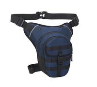 Keenso Motorcycle Thigh Bag Leg Pack Waist Bag 35 to 47 Inch Adjustable Smart Triple Layer Design Padded Compartments MOLLE Webbing Rainproof (Dark Blue)