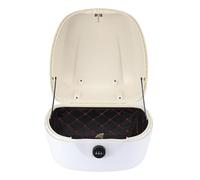 Keenso Motorcycle Top Case, 33L ABS Tail Box with Combination Lock and Removable PU Lining, Universal Fit for Motorcycles Scooters Electric Bikes (White)