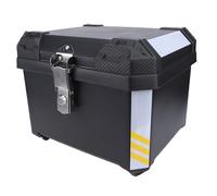 Keenso Motorcycle Top Case, 45L Large Capacity Detachable Motorcycle Trunk Luggage Storage Box with Dual Reduction Base for Universal Fit on Most Motorcycles and Electric Bikes
