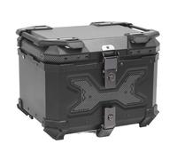Keenso Motorcycle Top Case Aluminum Alloy 45L Motorcycle Rear Case with Storage Waterproofing Removable PU Lining and Backrest for Touring Commuters