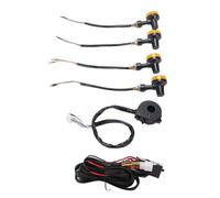 Keenso Motorcycle Turn Signal Kit, 3 in 1 Control Switch with Adjustable Flasher Relay and Robust Wiring Harness, for ATV Road Bike with 23mm 7/8in Handlebars