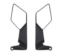 Keenso Motorcycle Wing Mirrors, Aluminium Alloy Adjustable 360 Degree Rotating Rear View Mirrors with Dual Wing Design for Z650 Z900 Z1000 H2 1000 MT07 MT09 Streetfighter V2 V4 Tuono V4