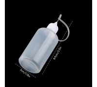 Keenso Needle Tip 30ml Glue Bottle for Quilling Projects - 6Pcs DIY Paper Art Quilling Tool Bottle Applicator for Handicraft Enthusiasts, Plastic Material (White)