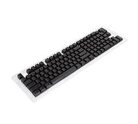 Keenso OEM Height Colored ABS Material Keyboard Keycaps, Two Color Injection, Durable and Ergonomically Designed for Comfort, 117 Keys (Black red letters)