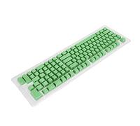 Keenso OEM Height Colored ABS Material Keyboard Keycaps, Two Color Injection, Durable and Ergonomically Designed for Comfort, 117 Keys (Cheese green and white words)