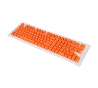 Keenso OEM Height Colored ABS Material Keyboard Keycaps, Two Color Injection, Durable and Ergonomically Designed for Comfort, 117 Keys (Orange, red and black letters)