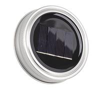 Keenso Outdoor Solar Mason Jar Lights Lids 20 LEDs for Normal Jars, Mystical/Fantasy Solar Fairy String Lids for Weddings, ABS Copper 6.6ft