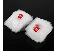 Keenso Pack of 100 Heat Resistant Nylon Tea Strainer Bags with String for Home Tea and Stew Making