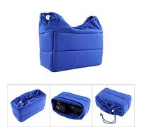 Keenso Padded Camera Bag DSLR Sleeve Insert Camera Protect Bag for Travelers Adjustable Velvet Partition for SLR, Dark Blue/Red/Black, 10.2" X 4.7" X 6.6" (Blue)