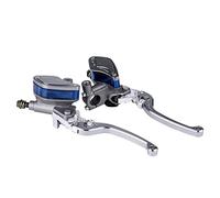 Keenso Pair of 22mm CNC Motorcycle Hydraulic Clutch Master, Hydraulic Brake Pump Clutch Master Cylinder Lever Adjustable (Ti Color)