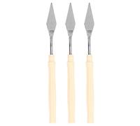 Keenso Palette Knife, Stainless Steel Painting Knife Set for Oil Acrylic Canvas, 3pcs Plastic Handle Art Tool for Artists