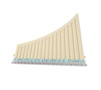 Keenso Pan Flute, ABS 18 Pipes Wind Instrument in Key of C for Students with Comfortable Mouthpiece and Portable Carrying Bag (Off White)