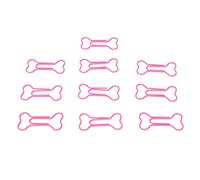 Keenso Paper Clips Pink Bone Shape Durable for File Classification, Office School Decoration 100pcs