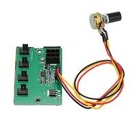 Keenso PC Fan Speed Controller 4 Way Adjustable PWM Hub for Computer Case, Easy Installation for 2Pin 3Pin 4Pin Chassis Fans, 11.8in Cable Included, for PC Enthusiasts