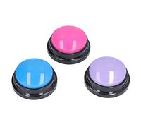 Keenso Pet Communication Device Durable ABS Dog Buttons for Recording Sound Purple Blue Pink 3 Pieces, Children's Learning