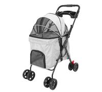 Keenso Pet Stroller,Foldable Carrier Strolling Cart for Medium Large Dogs (Grey)