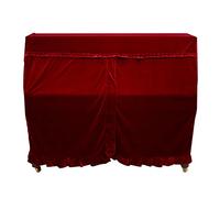 Keenso Piano Cover - Pleuche Material, Full Protection From Scratch and Dust, Classic and Beautiful Appearance, Lightweight and Portable, Convenient Curtain Like Design (Purple (Red)