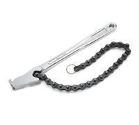Keenso Polished Chrome -Plated Chain Key Strong Ergonomic Hand Tool for Pipe Adaptation (12 inches)