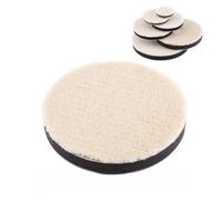 Keenso Polishing Pad Wool Sponge Buffing Pad 3 Pcs 2 3 4 5 6 7 Inch Washable Reusable for Car Polisher Waxing Buffing and Polishing with Electric or Pneumatic Machines (5 Inches)