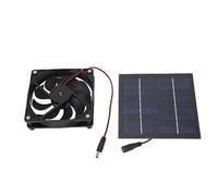 Keenso Portable Fan with a Solar Panel with a Powerful Ventilation Latator for Chicken Box - Easy to Install Solar Fan Ventilation for Greenhouses - Safe Cooling Option for Barns, Stables, Panel Kit